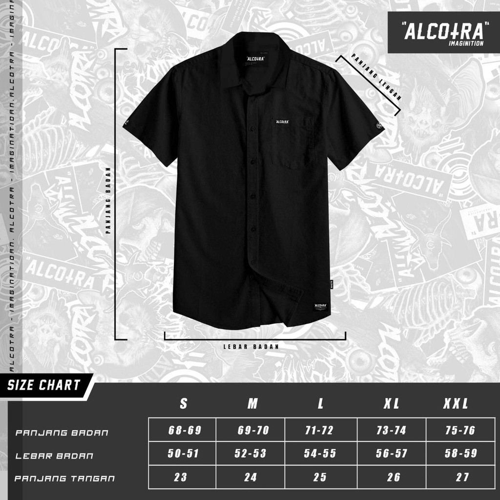 SHIRT P BLK KLS M // KEMEJA LENGAN PENNDEK ALCOTRA