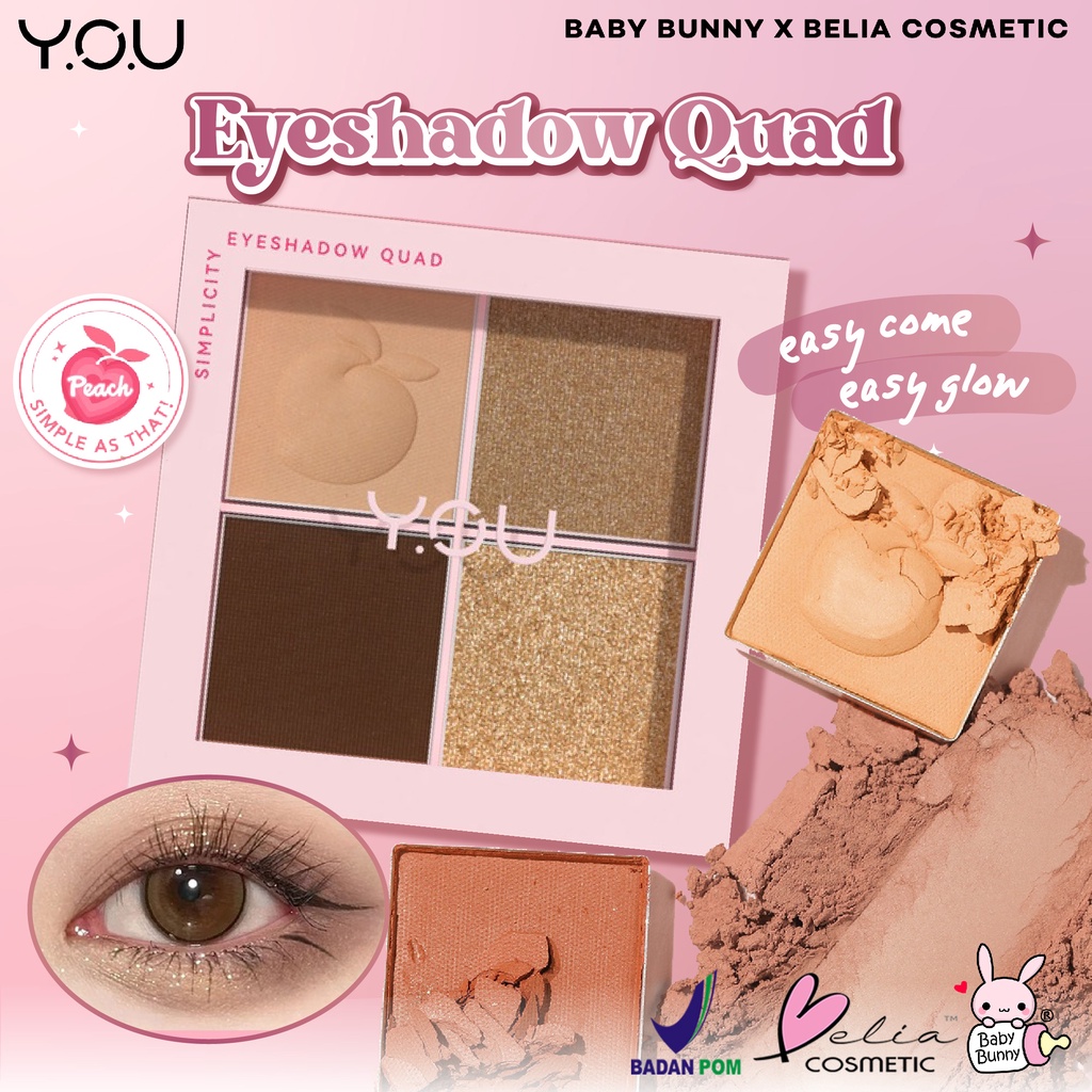 ❤ BELIA ❤ YOU The Simplicity Eyeshadow Quad Z | Y.O.U Makeups (✔️BPOM)