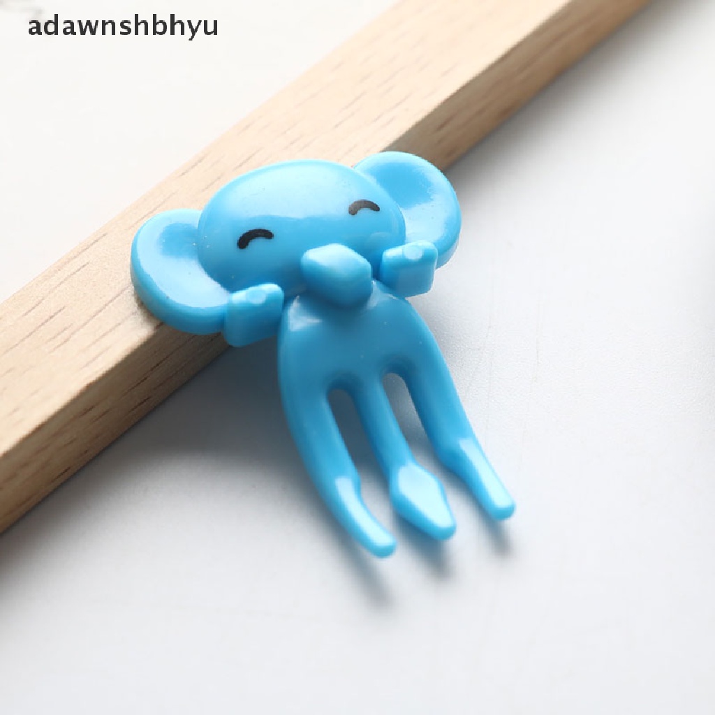 Adawnshbhyu 8pcs Mini Animal Farm Kartun Food Picks Anak Snack Kue Dessert Garpu Buah ID