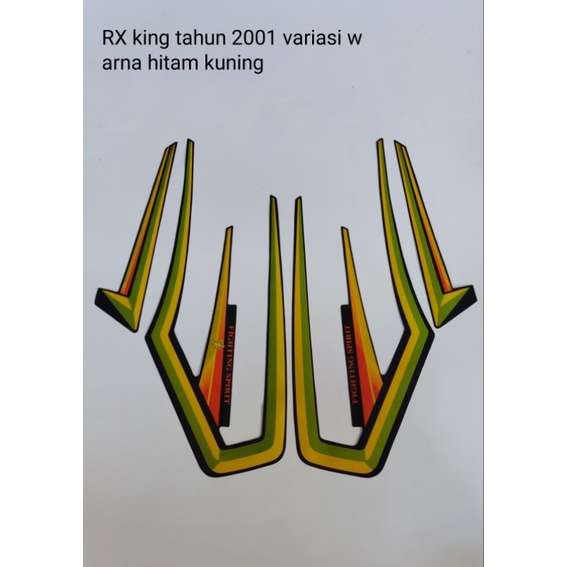 STRIPING ORI YAMAHA RX KING Th 2001) Hitam Kuning