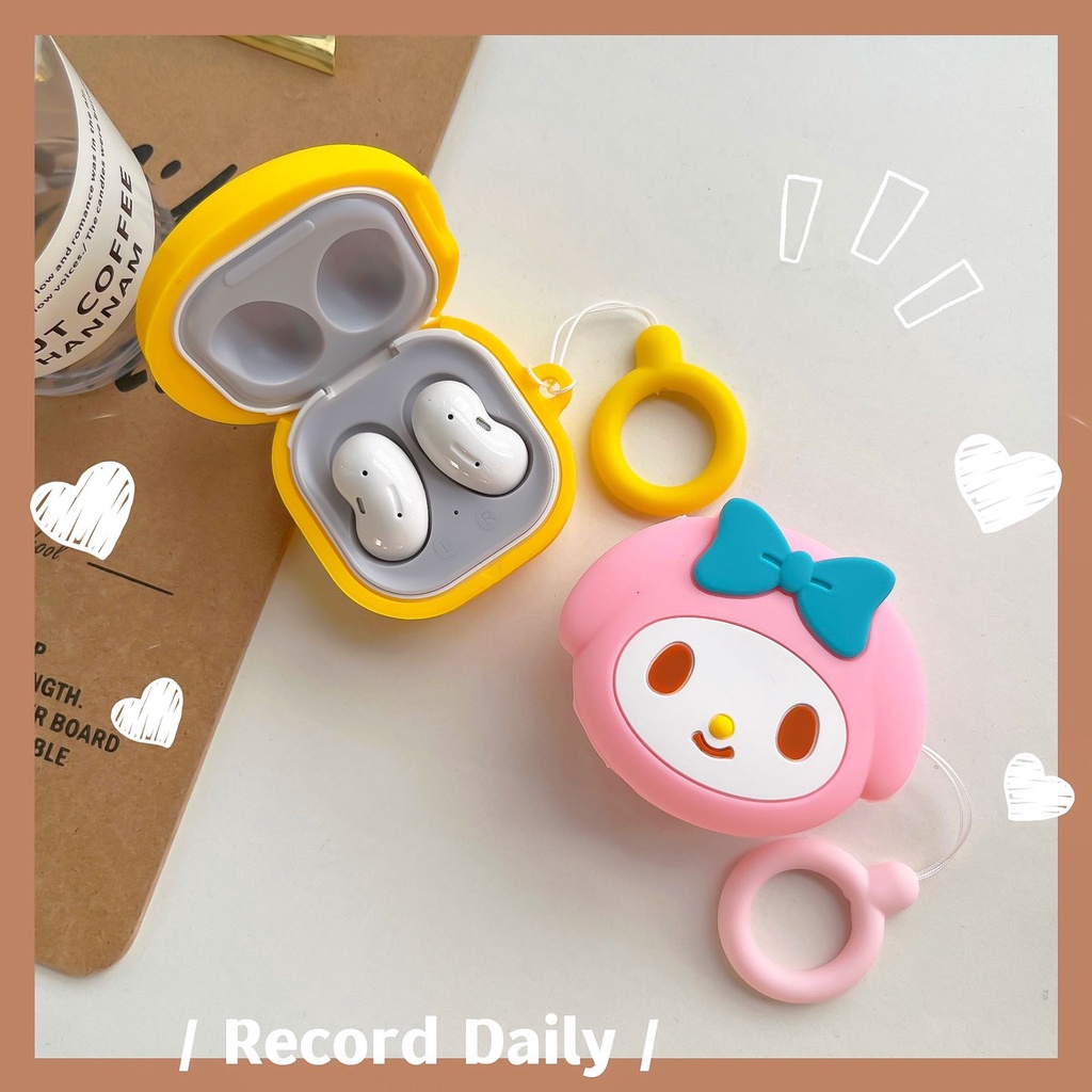 3d Kartun Lucu Bluetooth Earphone Lembut Silikon Case Untuk Samsung Galaxy Buds 2pro Live TWS Shockproof Cover