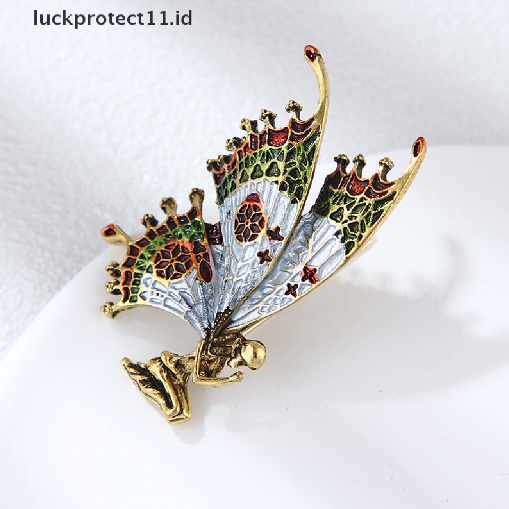 /Fashion Hot// Fashion// Vintage Sayap Kupu-Kupu Malaikat Bros Enamel Wanita Brooch Pin Perhiasan Hadiah.