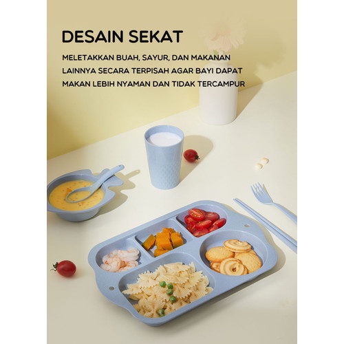 Piring Makan Set Anak Tableware 6 in 1 Piring BTW60