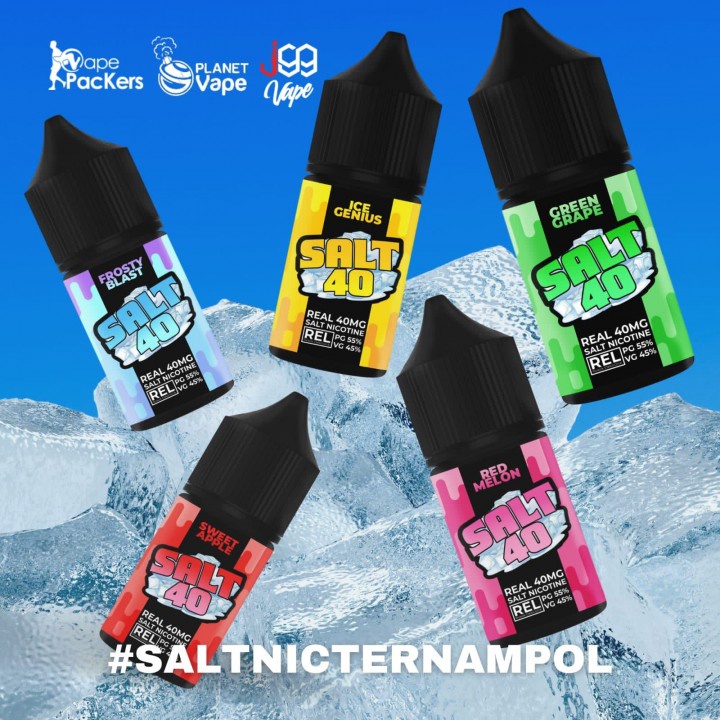 Salt 40 Ice Genius Salt Nic 30ML authentic by J99 Vape x VPacker / Salt40