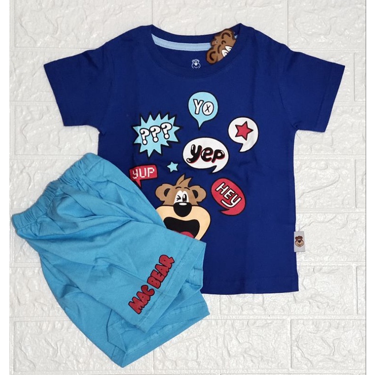 MacBear Set Baju Anak Laki-laki Setelan Anak Hey Collection Yep Yup 1 - 2 tahun LD28