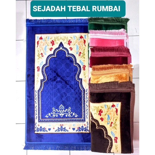 Sajadah rumbai tebal Busa turki