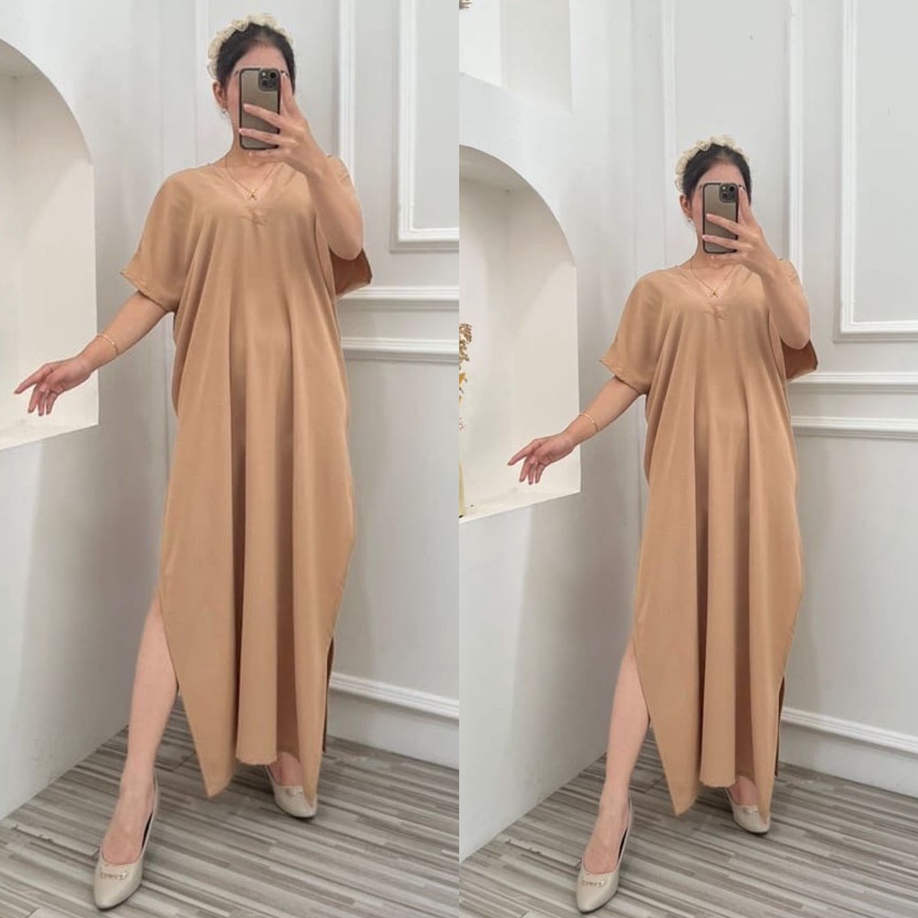 JELITA LONGSQUARE DRESS GAMIS WANITA MUSLIMAH PREMIUM AIRFLOW CRINCKLE DEODORA RAYON