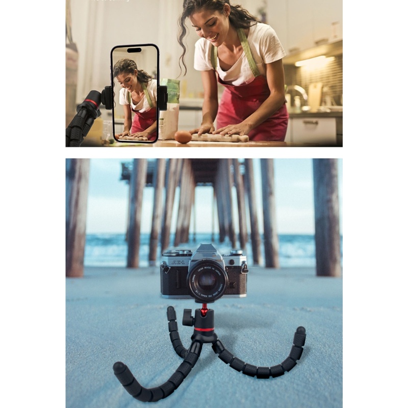 Zzz Octopus Tripod Tripod Mini Untuk Gopro11 10 9 Kamera Olahraga Ponsel Siaran Langsung Vlog Kamera DSLR Holder Bracket