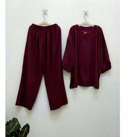 Langsung Kirim Setelan mama rosa jumbo /  setelan jumbo ld 140 / baju setelan wanita kekinian / one 