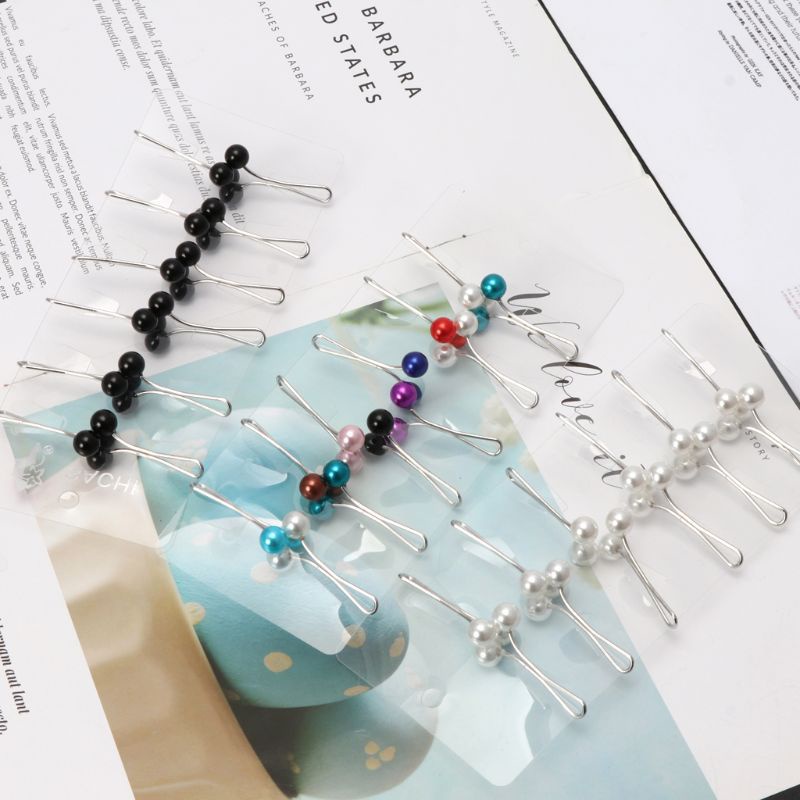 12pcs /Set Wanita Muslim Syal Hijab Klip Bros Mutiara Brooch Fix Hijab Hadiah Untuk Teman Kostum Aksesoris Perhiasan