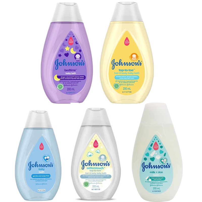 Johnson's Top to toe wash, milk rice, bedtime, kids, cotton touch sabun  bayi baby bath johnsons