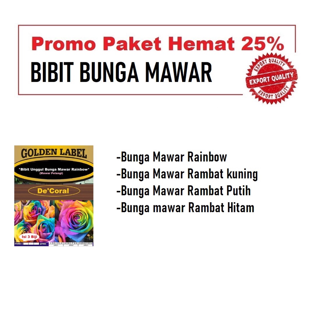 Promo Paket Hemat Bibit mawar Raibow|Bunga Mawar Rambat Kuning|Bunga mawar Rambat Putih|Bunga Mawar 