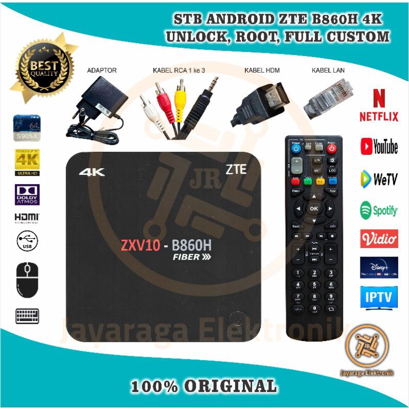 STB Android Smart TV Box B860H 4K Hybrid Full Root Full Custom Full Aplikasi