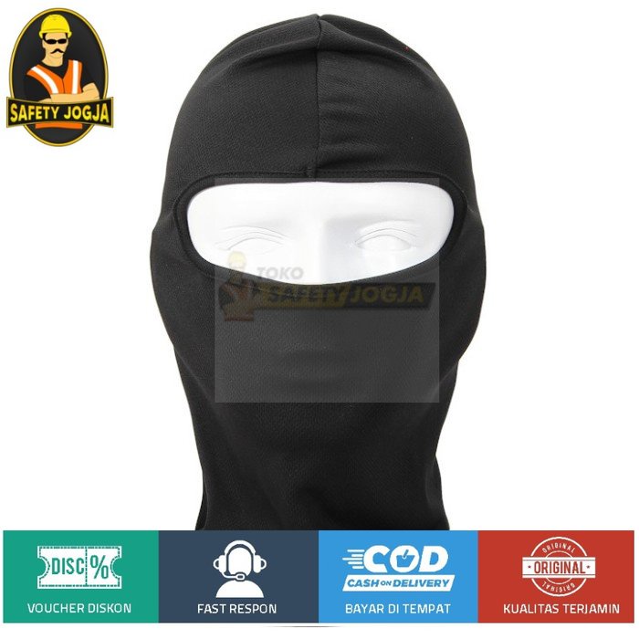 masker Full Face Spandex Masker Motor / Balaclava Masker Motor Rhodey black