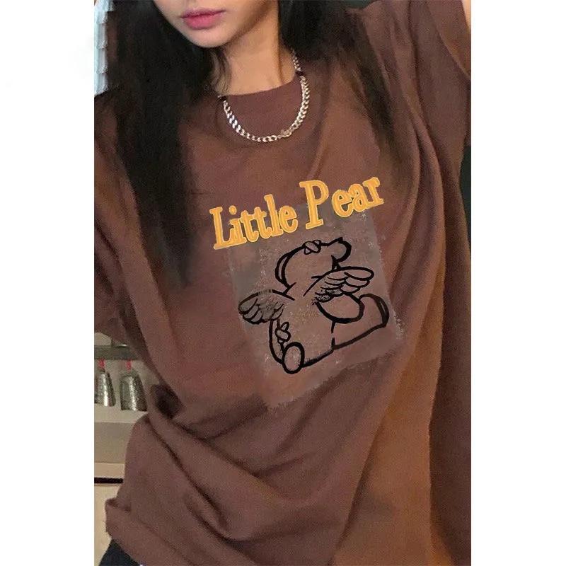 Kaos Bear Unisex Berkualitas Tinggi Baju Lengan Pendek T-shirt impor（pakaian pasangan）