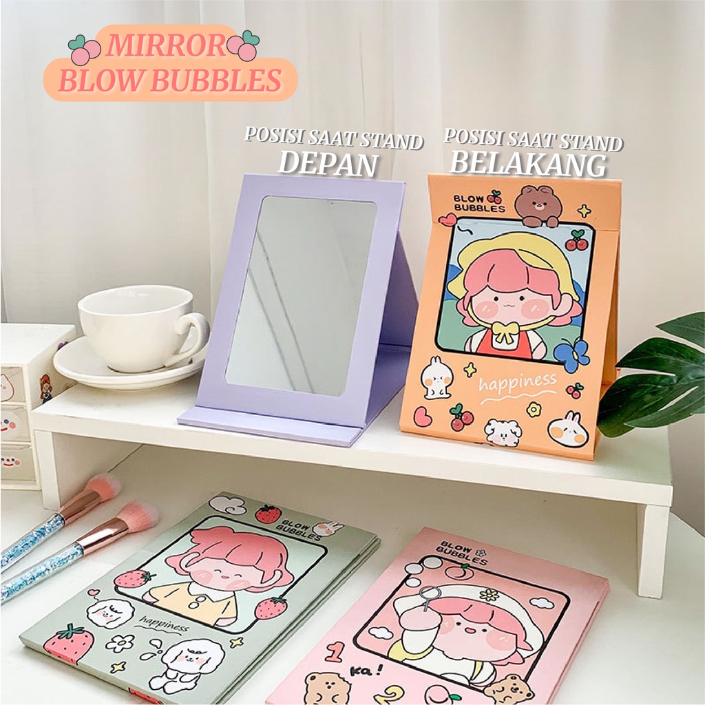MSY Cermin Lipat Make Up Motif Girl Hewan /Mirror Portable / Kaca Rias Lipat / Cermin Make Up