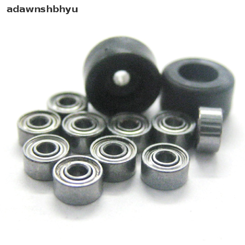 Adawnshbhyu 4Pcs /Set PU+Metal Urethane CNC Bearing Wheel Untuk Roda Fingerboard ID