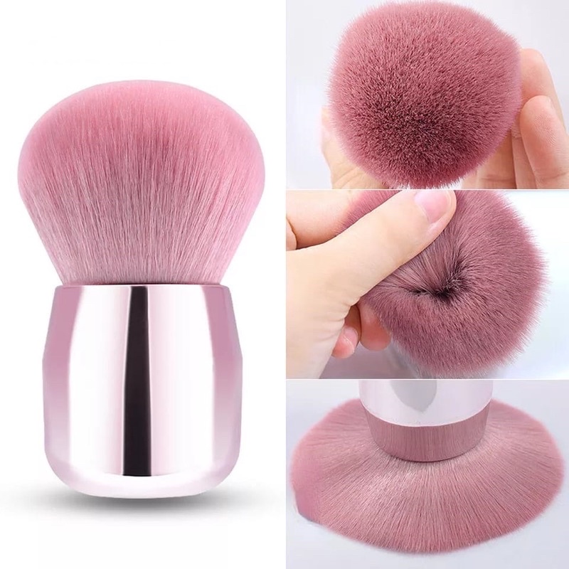 Loose Powder Brush Mushroom Head Makeup Brush Pink Single Powder Brush Set Makeup Powder Brush Soft Hair Girl Blush Brush