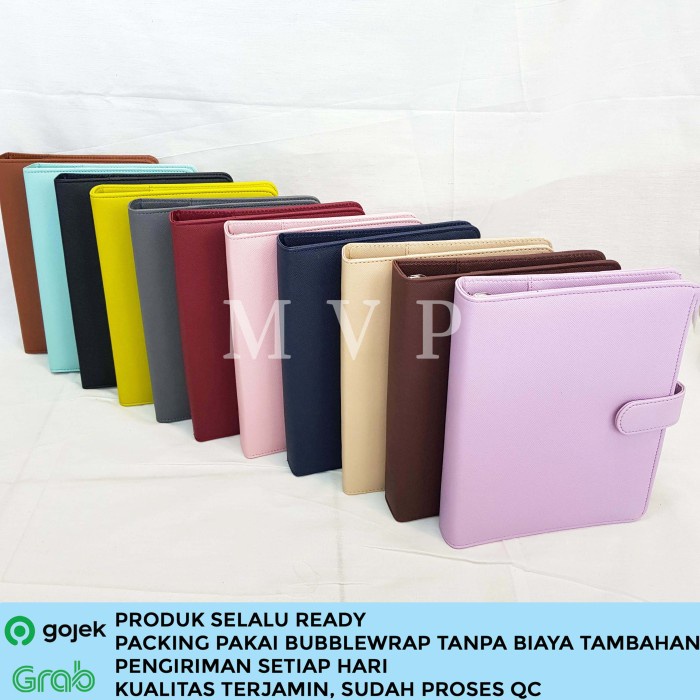

BINDER KULIT EKSKLUSIF POLOS 20 RING ORGANIZER KERTAS A5 COKLAT TUA