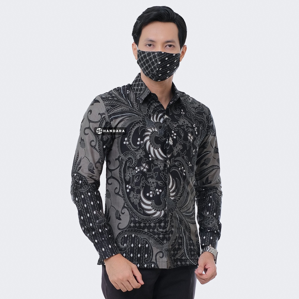 Handara Batik Pria Sawunggaling Tarung Grey HB-165