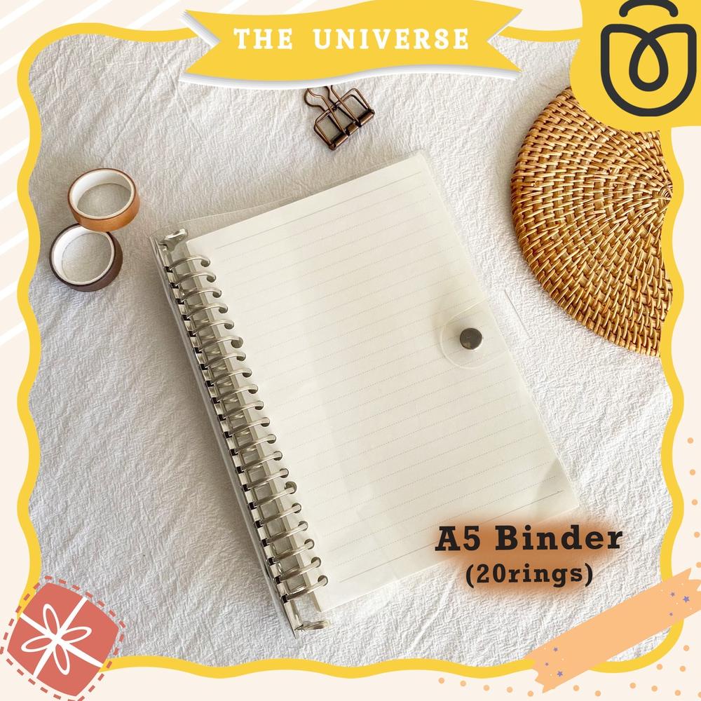 

(THE UNIVERSE) 20 RINGS BINDER A5 BENING TRANSPARENT 20RINGS BINDER BENING BUJO AESTHETIC BINDER - ST015 TERLARISS...,,,,,