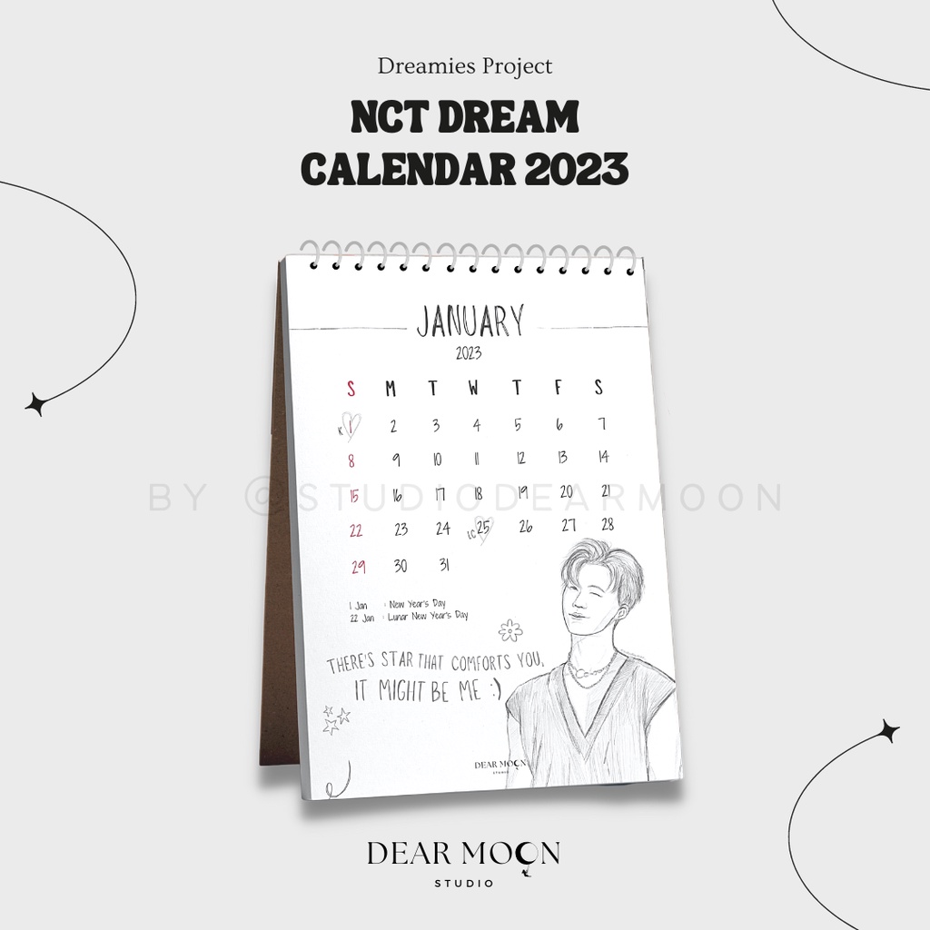 Jual Kalender NCT Dream Calendar NCT 2023 by Dear Moon Studio Shopee