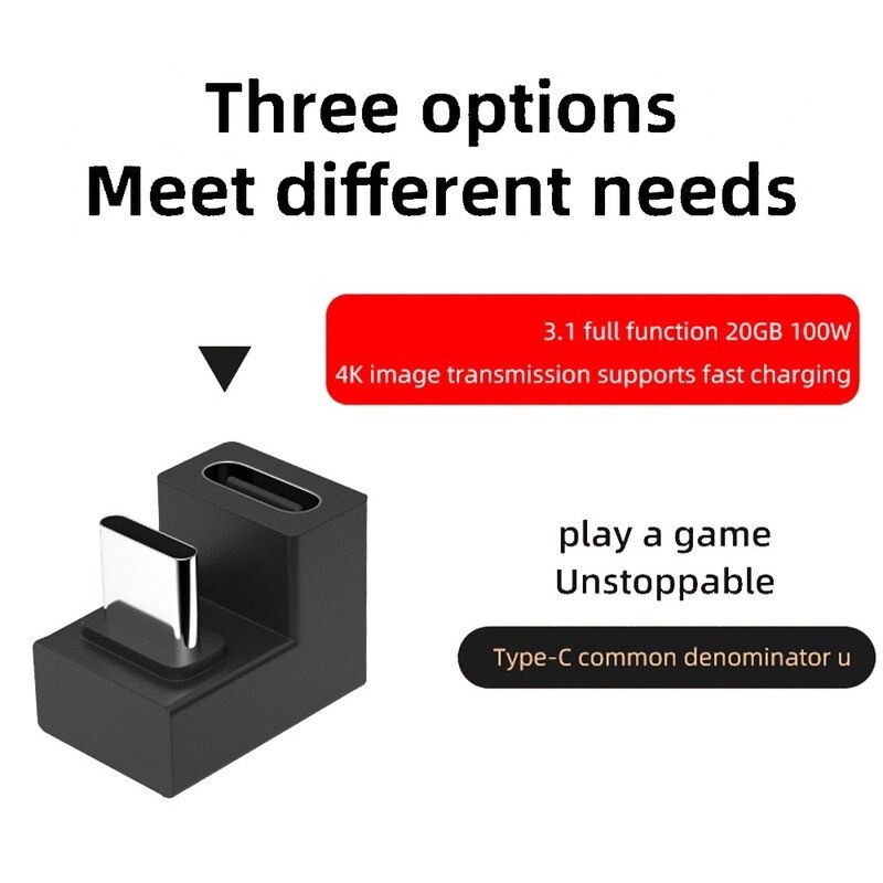 USB 3.1 Type C to USB Type C OTG Adapter 10Gbps 100W PD Fast Charging