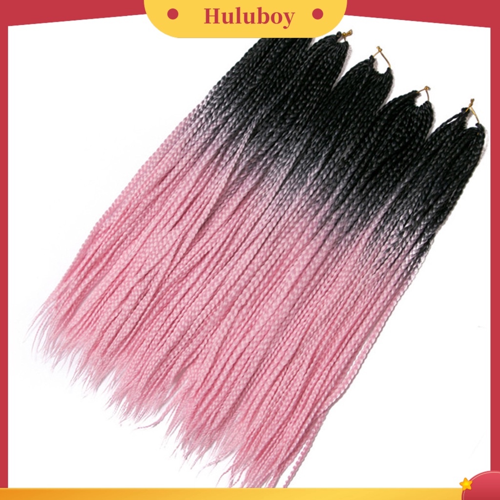 Wig Rambut Ekstensi Model Kepang Warna Blok Ukuran 60cm Untuk Wanita