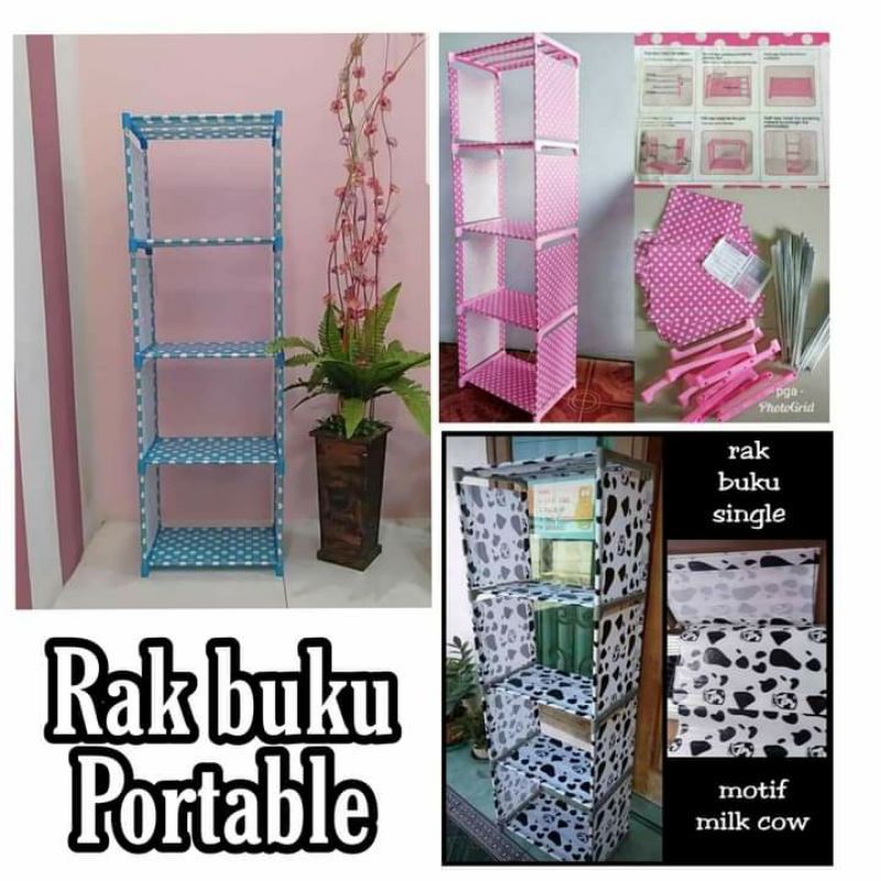 RAK BUKU PORTABLE/RAK PAKAIAN/RAK HLEM HELM/RAK BONEKA/RAK PERABOTAN DLL