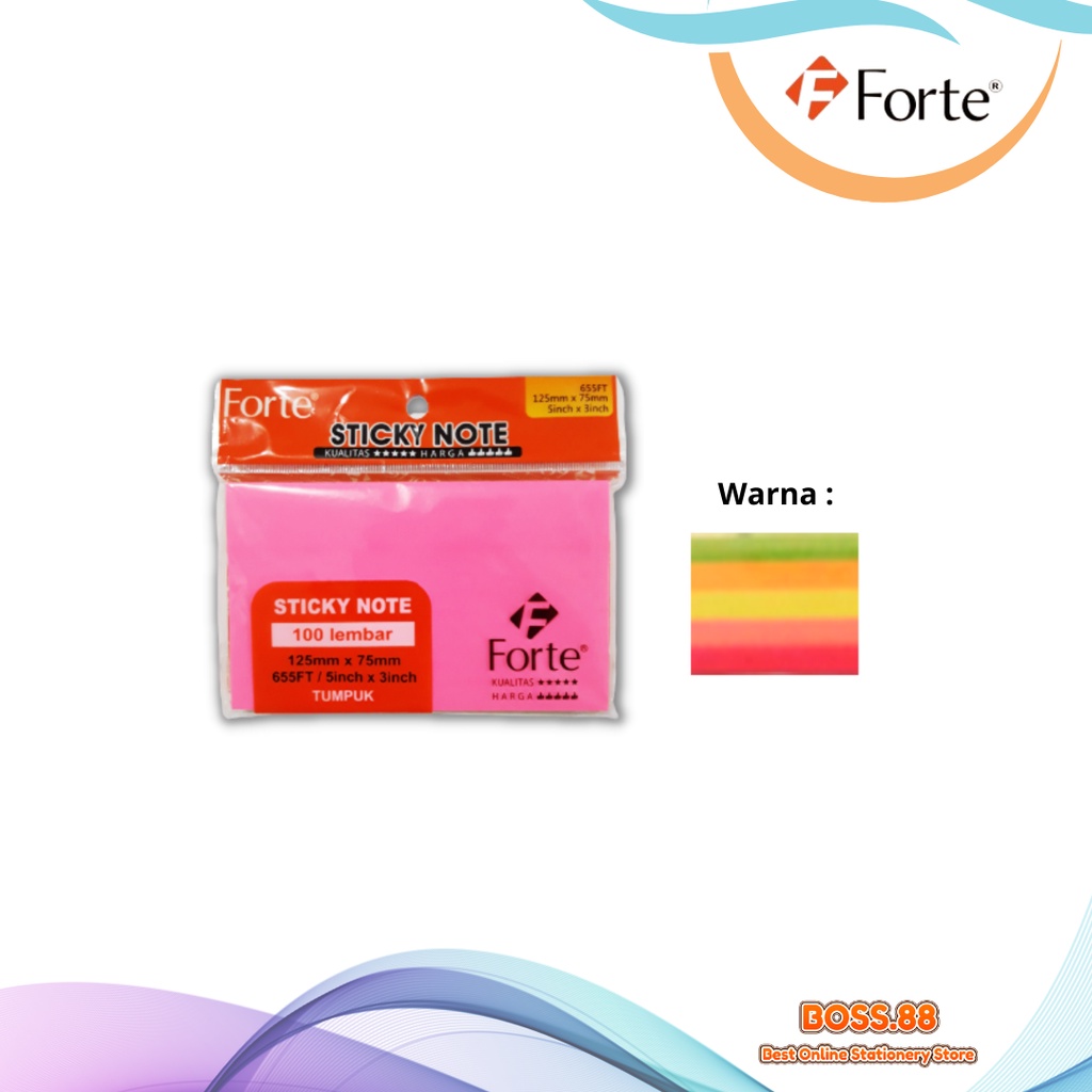 

STICK NOTE / NOTES TEMPEL FORTE 655FT 125 X 75 100S