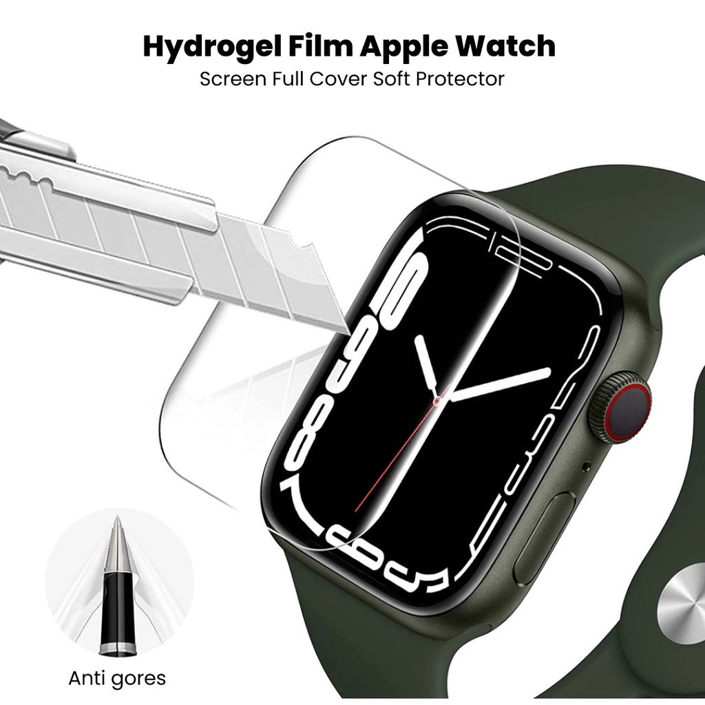 Anti Gores iWatch Soft Screen Protector Apple Watch Hydrogel Film Transparent 41mm 45mm Film