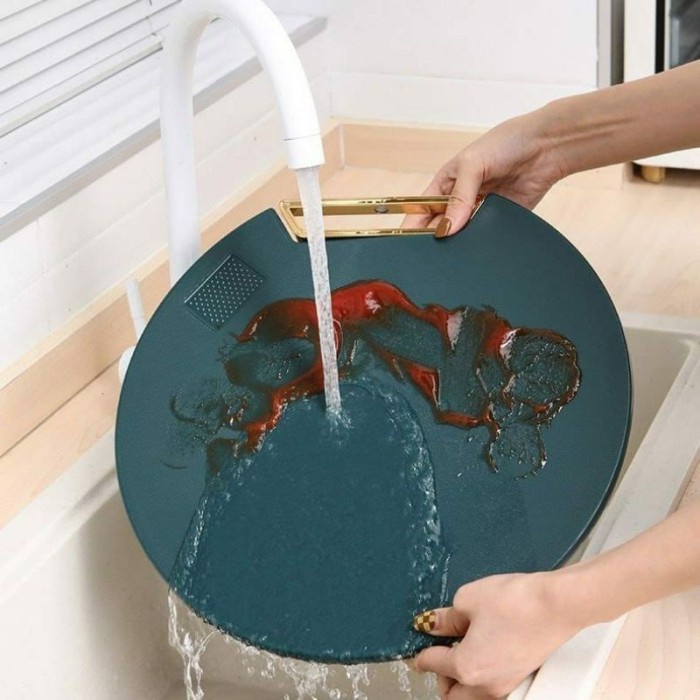 Talenan Anti Jamur CUB01 Multifungsi Telenan Bulat 2in1 Cutting Board