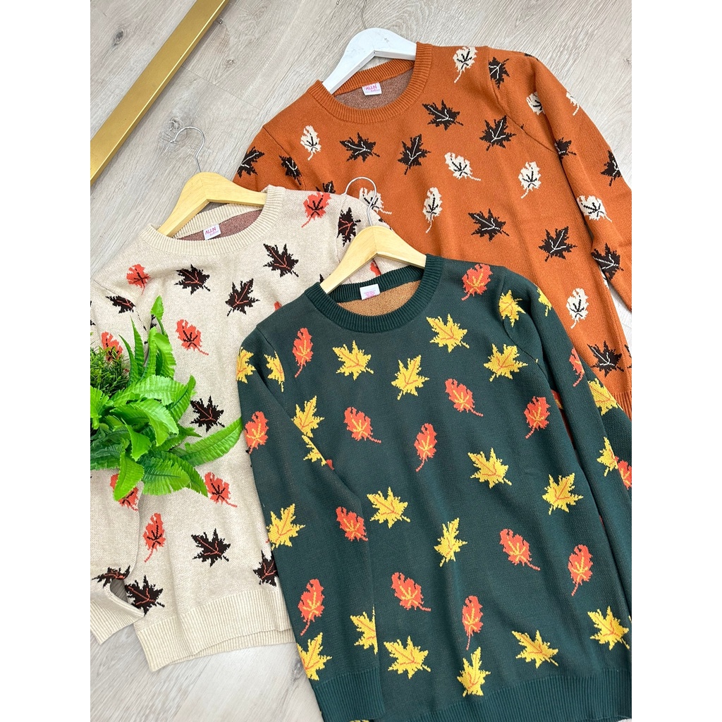 Knitwear Motif Daun