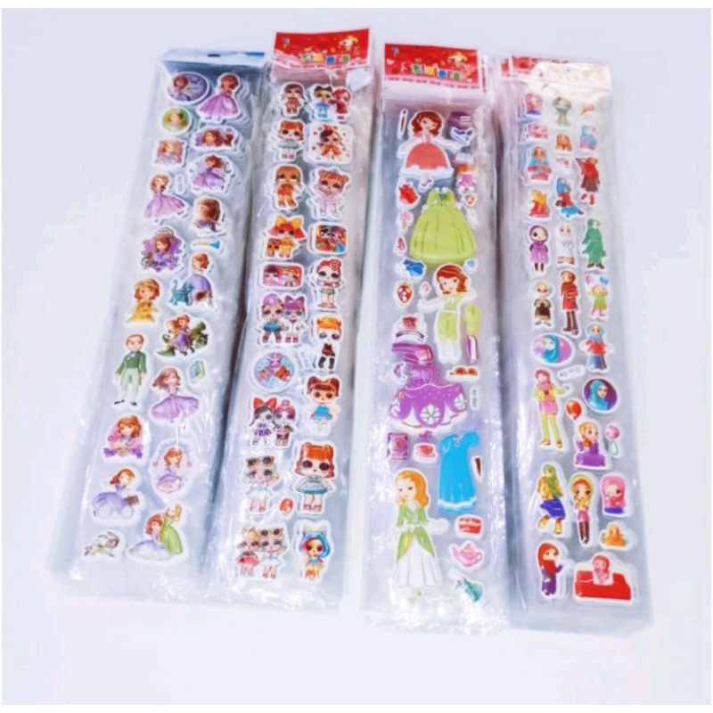 

Sticker panjang karakter isi 20 pcs / Sticker Timbul