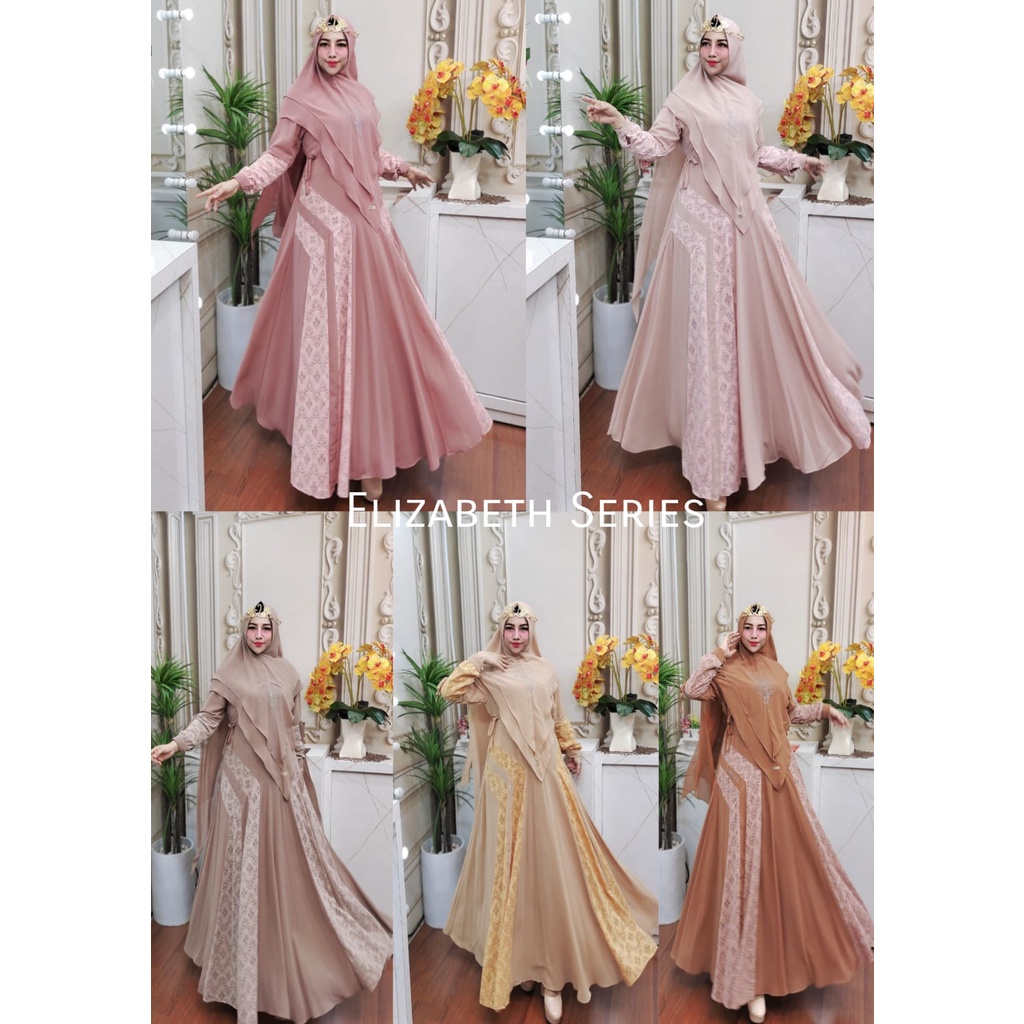 Elizabeth Series By Syafeera ORI Hijab Gamis Syar'i Original Kekinian Terlaris Termurah Bestseller B