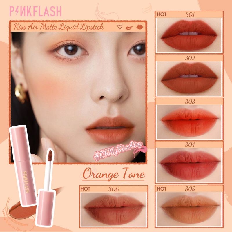 PINKFLASH OhMyKissAiry Kiss Air Matte Liquid Lipstick Waterproof Lip &amp; Cheek Lipcream Lip Matte Pinkflash