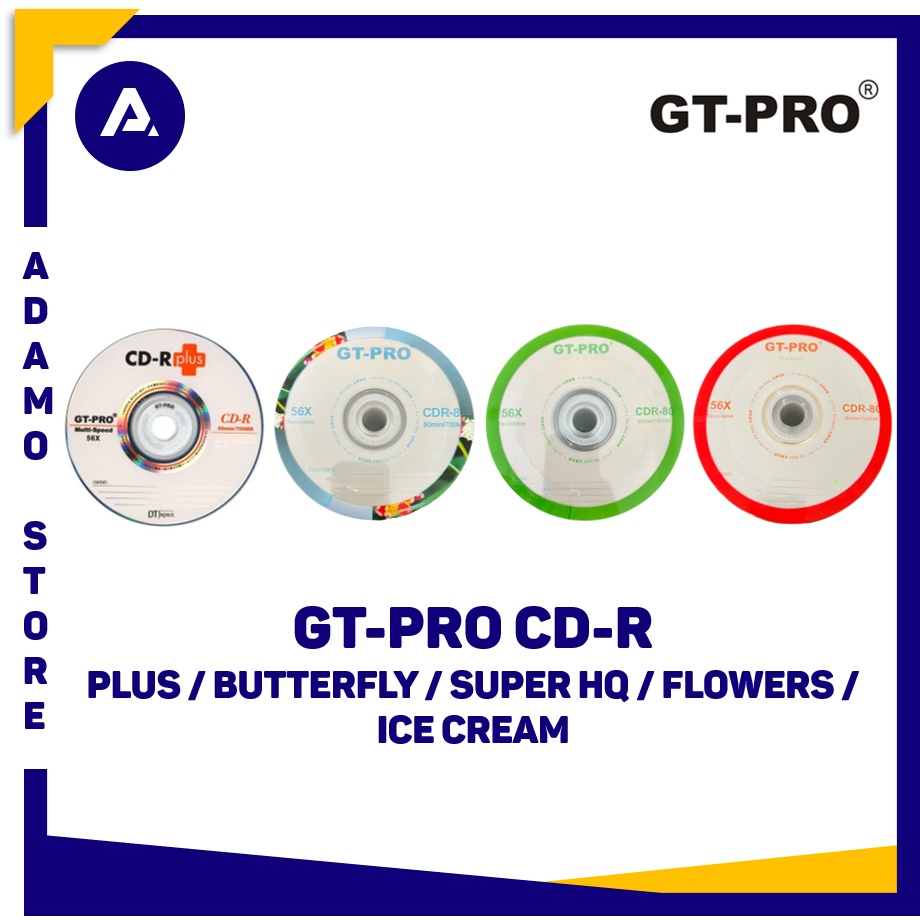 CD-R GT-PRO Plus / Butterfly / SuperHQ / Flowers 56x 700MB (50 pcs) CDR CD R