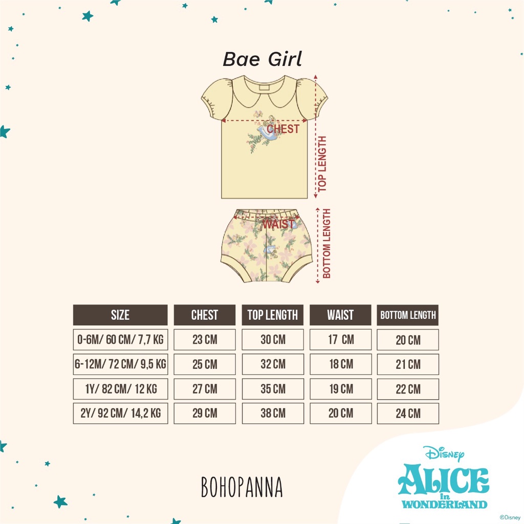 BOHOPANNA Bae Set Girl Print Setelan Bayi Perempuan Motif