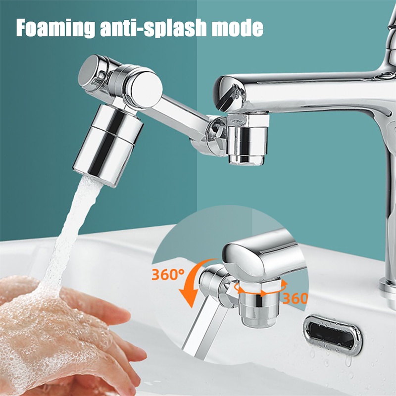 Universal1440 ° Rotary Faucet Alloy Extender/Stop Kontak Air Lengan Mekanik Keran Dapur