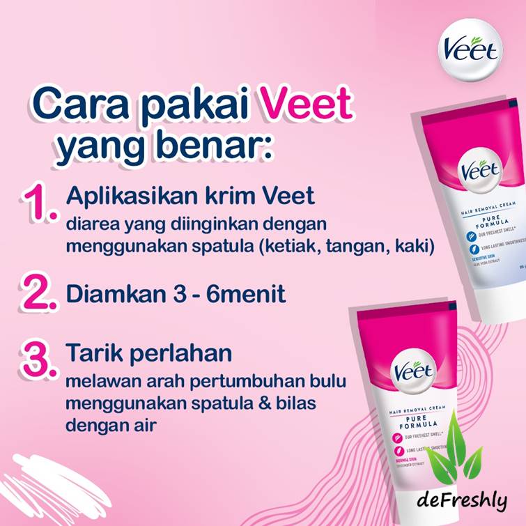 ❤ defreshly ❤ Veet Hair Removal Cream Normal Skin 25 Gr - Perontok Bulu Kulit Normal