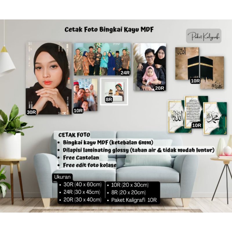 Jual Cetak Bingkai Foto Ukuran Jumbo 30r 40x60 Shopee Indonesia 0350