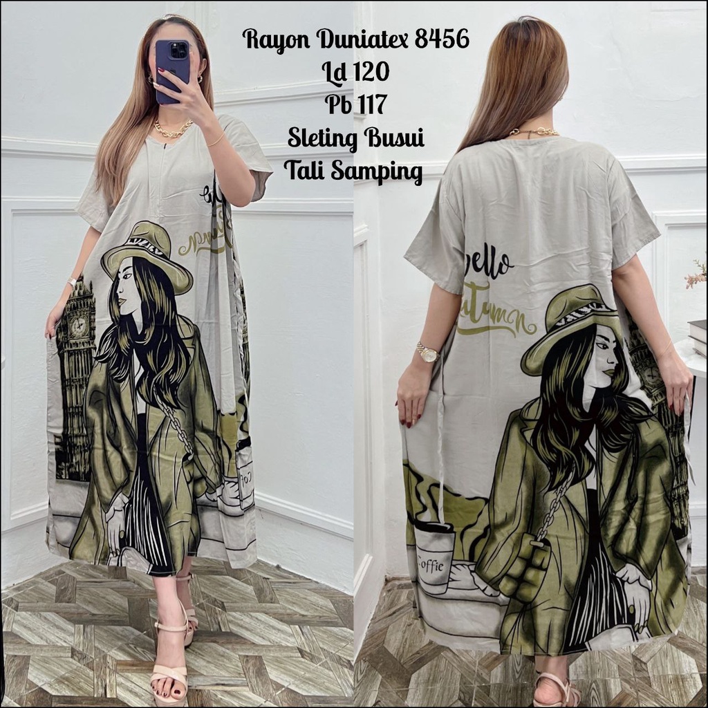 SOFIA DREES MOTIF ANTUM DASTER KEKINIAN VIRAL DASTER RAYON JUMBO LD 120