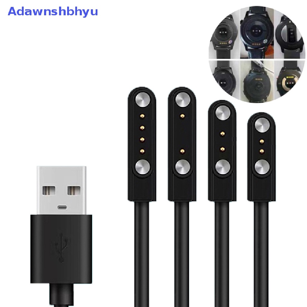 Adhyu Kabel Charger Smart Watch Universal Kabel Cas Magnet 2pin 4pin Charger USB Untuk Smart Watch 7.62mm 2.54mm 4mm Kabel Cas ID