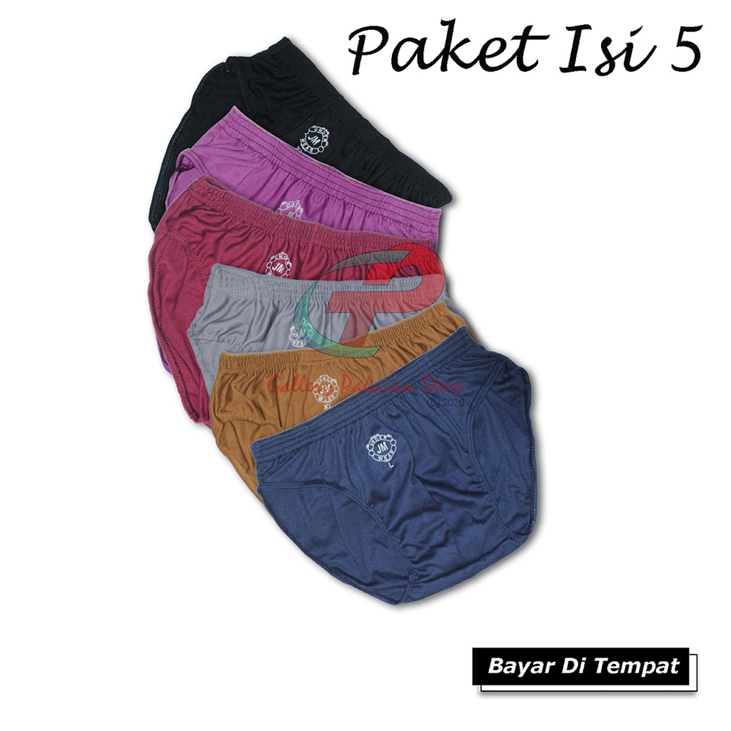 CELANA DALAM PRIA paket isi 5 pcs murah size S.M.L.XL bahan katun menyerap keringat