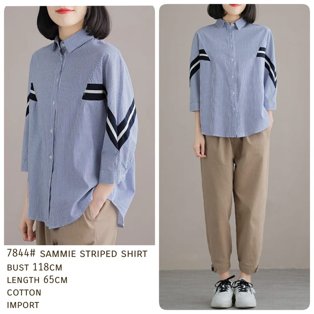 SAMMIE STRIPE SHIRT / KOREAN STYLE / SHIRT KASUAL / KEMEJA TERMURAH