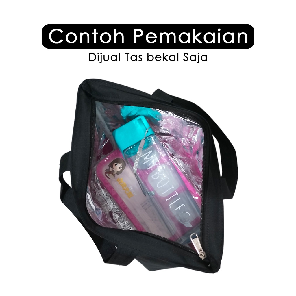 Tas Bekal Makanan Tenteng Aluminium Foil Lunch bag Anak Polos Cooler bag asip murah tas kotak makan