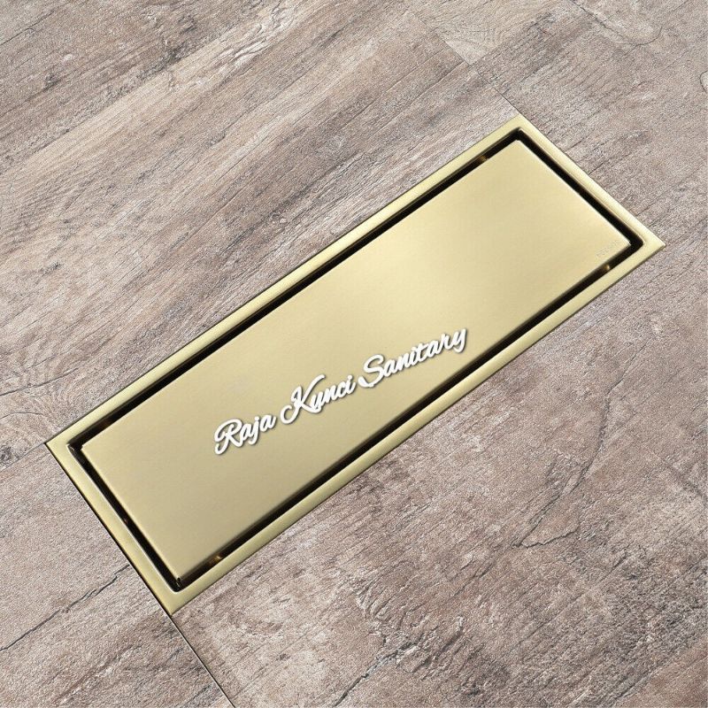 Smart Floor Drain Stainless SUS 304 Hitam Black/Tile Insert Panjang 60 Cm Hitam Black Stainless PROMO