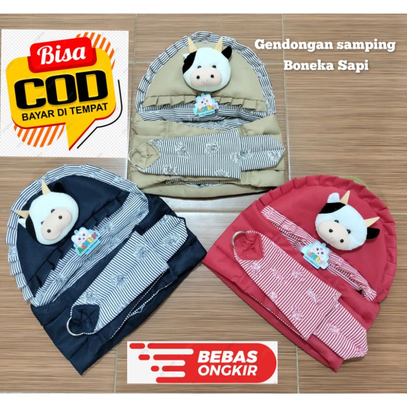 Gendongan Samping Bayi/Topi Asli/Boneka Sapi Terlaris