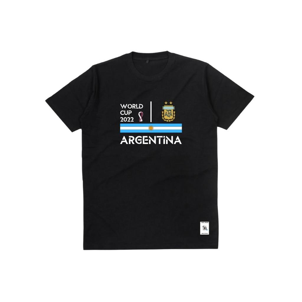 Tshirt Baju Kaos Distro World Cup Piala Dunia Argentina / Kaos Distro Pria Wanita