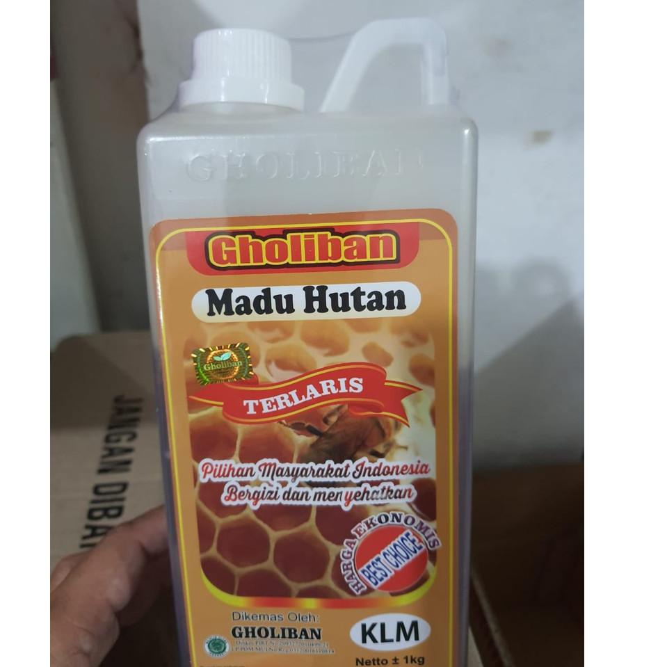 

A-78✉) Madu KLM Kalimantan Gholiban 1 kg / 1kg original Botol Timbul Huruf Gholiban pasti dikirim